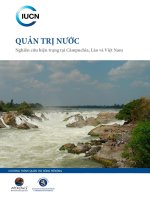 QUẢN TRỊ NƯỚC Nghiên cứu hiện trạng tại Cămpuchia, Lào và Việt Nam