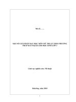 SKKN Một số phương pháp dạy học môn mỹ thuật theo phương pháp đan mạch