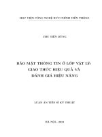 Bảo mật thông tin ở lớp vật lý  giao thức hiệu quả và đánh giá hiệu năng