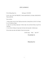 Nghiên cứu năng lực cạnh tranh trong công tác đấu thầu của tổng công ty công trình giao thông i thanh hóa 