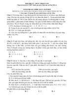 CÁC DẠNG bài tập KHẢ NĂNG XUẤT HIỆN TRONG đề THI SINH 