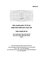 TIÊU CHUẨN QUỐC TẾ VỀ CÁC BIỆN PHÁP KIỂM DỊCH THỰC VẬT