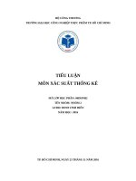 Kiểm định giả thuyết về trung bình, phương sai, tỷ lệ, cho ví dụ, bài tập áp dụng trong các lĩnh vực kinh tế, công nghệ thông tin, y học.