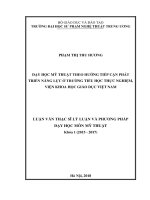 Dạy học mỹ thuật theo hướng tiếp cận phát triển năng lực ở trường tiểu học thực nghiệm, viện khoa học giáo dục việt nam 