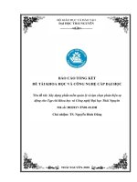 Xây dựng phần mềm quản lý và lựa chọn phản biện tự động cho Tạp chí Khoa học và Công nghệ Đại học Thái Nguyên