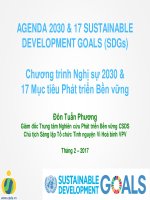 Chương trình Nghị sự 2030 & 17 Mục tiêu Phát triển Bền vững