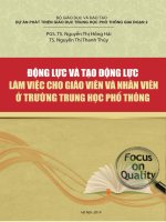 Động lực và tạo động lực làm việc cho giáo viên và nhân viên ở trường trung học phổ thông