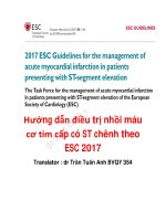 Nhồi máu cơ tim cấp có ST chênh theo ESC2017
