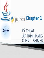 kỹ thuật lập trình mạng mô hình client  server