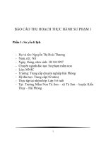 báo cáo thu hoạch thực tập sư phạm mầm non