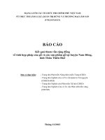 BÁO CÁO Kết quả tham vấn cộng đồng về tính hợp pháp của gỗ và các sản phẩm gỗ tại huyện Nam Đông, tỉnh Thừa Thiên Huế