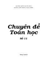 Chuyên đề ôn thi môn toán tốt nghiệp THPT quốc gia