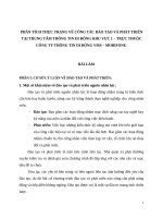 Phân tích thực trạng về công tác đào tạo và phát triển tại trung tâm thông tin di động khu vực 1 – trực thuộc công ty thông tin di động VMS – mobifone 