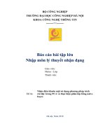 Nhận diện khuôn mặt sử dụng phương pháp trích rút đặc trưng PCA và thực hiện phân lớp bằng naïve bayes