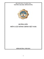HƯỚNG DẪN MÔN LUẬT HÀNH CHÍNH VIỆT NAM