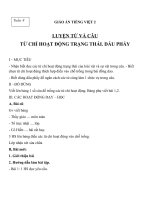 Giáo án Tiếng Việt 2 tuần 8 bài: Luyện từ và câu  Từ chỉ hoạt động, trạng thái. Dấu phẩy
