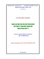 Nâng cao hiệu quả sản xuất kinh doanh tại công ty TNHH một thành viên điện cơ hóa chất 15 