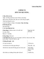 Giáo án Tiếng Việt 2 tuần 8 bài: Chính tả  Nghe  viết: Bàn tay dịu dàng. Phân biệt AOAU, RDGI, UÔNUÔNG