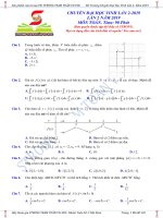 STRONG TEAM TOÁN VD VDC giải chi tiết chuyên đại học vinh lần 2 2019