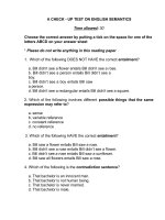 SEMANTIC TRIAL TEST  BÀI THI CUỐI KỲ MÔN NGỮ NGHĨA HỌC