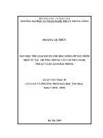 Dạy học thể loại blues cho học sinh lớp đàn phím điện tử tại trường trung cấp văn hóa nghệ thuật và du lịch hải phòng 