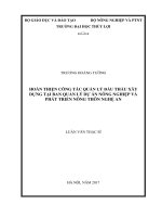 Hoàn thiện công tác quản lí đấu thầu xây dựng tại ban quản lý dự án nông nghiệp và phát triển nông thôn nghệ an 
