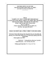 Dự án NGHIÊN CỨU THUỶ TAI DO BIẾN ĐỔI KHÍ HẬU VÀ XÂY DỰNG HỆ THỐNG THÔNG TIN NHIỀU BÊN THAM GIA NHẰM GIẢM THIỂU TÍNH DỄ BỊ TỔN THƯƠNG Ở BẮC TRUNG BỘ