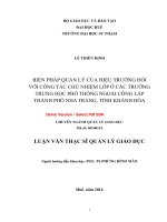 Biện pháp quản lý của hiệu trưởng đối với công tác chủ nhiệm lớp ở các trường trung học phổ thông ngoài công lập thành phố nha trang, tỉnh khánh hòa (tt) 