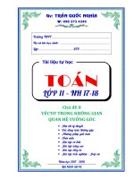 Ôn tập toán lớp 11 chủ đề vectơ trong không gian quan hệ vuông góc 