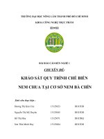 quy trình sản xuất nem của cơ sở Nem Bà Chín