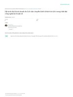 HỆ SINH THÁI KINH DOANH DU LỊCH VẬN CHUYỂN HÀNH KHÁCH DU LỊCH TRONG THỜI ĐẠI CÔNG NGHỆ KỸ THUẬT SỐ