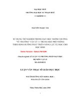 Sử dụng thí nghiệm trong dạy học nhóm chương “từ trường” vật lý 11 trung học phổ thông theo định hướng phát triển năng lực tự học cho học sinh (tt) 