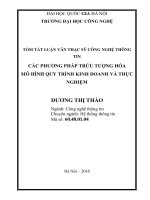 Luận văn Thạc sĩ Công nghệ thông tin: Các phương pháp trừu tượng hóa mô hình quy trình kinh doanh và thực nghiệm