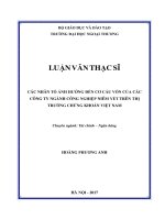 LUẬN VĂN THẠC SĨ  CÁC NHÂN TỐ ẢNH HƯỞNG ĐẾN CƠ CẤU VỐN CỦA CÁC CÔNG TY NGÀNH CÔNG NGHIỆP NIÊM YẾT TRÊN THỊ  TRƯỜNG CHỨNG KHOÁN VIỆT NAM