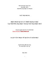 Biện pháp quản lý thiết bị dạy học tại trường đại học ngoại ngữ   đại học huế (tt) 