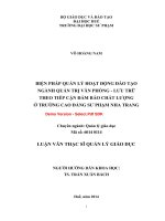 Biện pháp quản lý hoạt động đào tạo ngành quản trị văn phòng – lưu trữ theo tiếp cận đảm bảo chất lượng ở trường cao đẳng sư phạm nha trang (tt) 