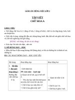 Giáo án Tiếng Việt 2 tuần 1 bài: Tập viết  Chữ hoa: A