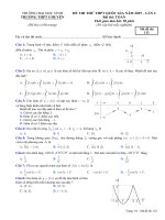 đề thi thử toán THPTQG  trường THPT chuyên đại học vinh – nghệ an