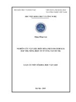 Nghiên cứu vật liệu biến hóa (metamaterials) hấp thụ sóng điện tử ở vùng tần số THz 