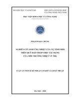 Nghiên cứu đáp ứng nhiệt của vệ tinh nhỏ trên quỹ đạo thấp chịu tác dụng của môi trường nhiệt vũ trụ