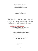 Tiểu thuyết cám dỗ cuối cùng của chúa của nikos kazantzakis từ lý thuyết thế tục hóa tôn giáo (tt) 