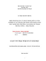 Biện pháp quản lý hoạt động rèn luyện nghiệp vụ sư phạm cho sinh viên khoa giáo dục mầm non, trường CĐSP trung ương   nha trang (tt) 