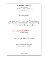 Biện pháp quản lý công tác xã hội hóa giáo dục của hiệu trưởng các trường trung học cơ sở huyện quảng trạch, tỉnh quảng bình (tt) 