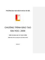 CHƯƠNG TRÌNH đào tạođại học 2009VIỆN CN SINH học và THỰC PHẨM 