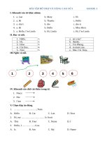 Bài tập bổ trợ nâng cao tiếng anh lớp 3 chuản bộ giáo dục