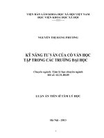 Kỹ năng tư vấn của cố vấn học tập trong các trường đại học 