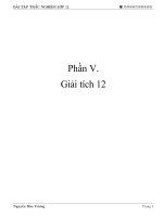 Bài tập trắc nghiệm toán 12 có đáp án