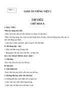 Giáo án Tiếng Việt 2 tuần 1 bài: Tập viết  Chữ hoa: A