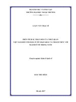 PHÂN TÍCH SỰ THAY ĐỔI CỦA THUẾ QUAN  VIỆT NAM ĐỐI VỚI HÀNG Ô TÔ NHẬP KHẨU VÀ THÁCH THỨC VỚI  NGÀNH Ô TÔ TRONG NƯỚC
