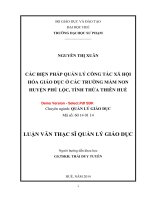 Các biện pháp quản lý công tác xã hội hóa giáo dục ở các trường mầm non huyện phú lộc tỉnh thừa thiên huế (tt) 